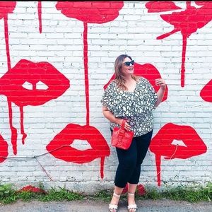 Black and white lace top